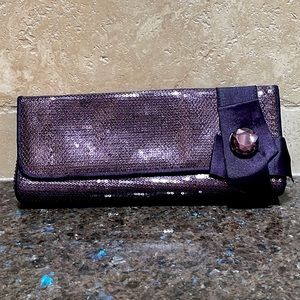 Bourne purple sequin embellished clutch from Nordstrom